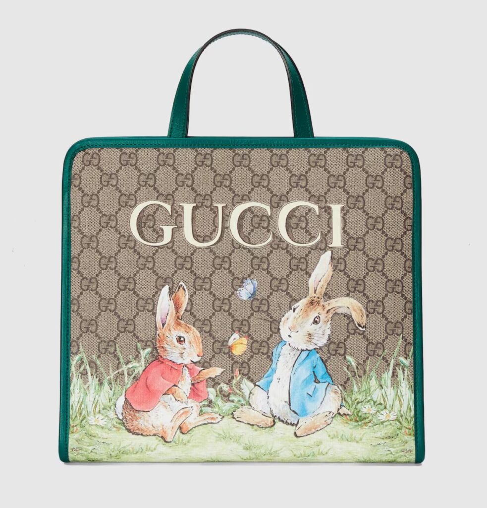 Peter rabbit x Gucci tote bag 