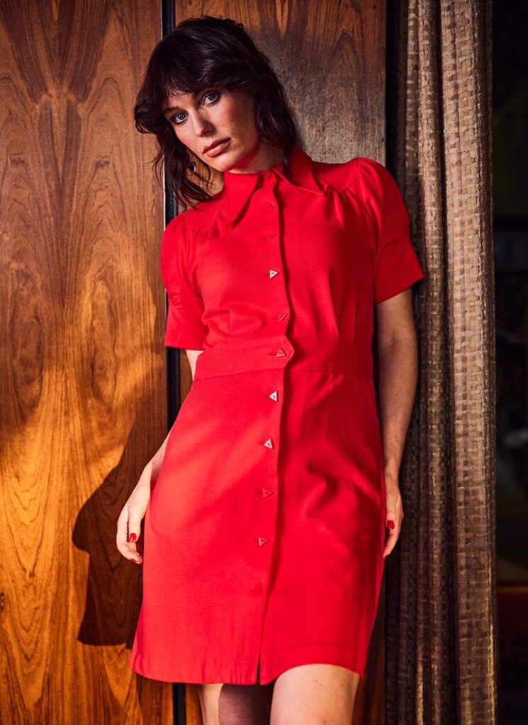 Red dress Joanie clothing Lee bender 